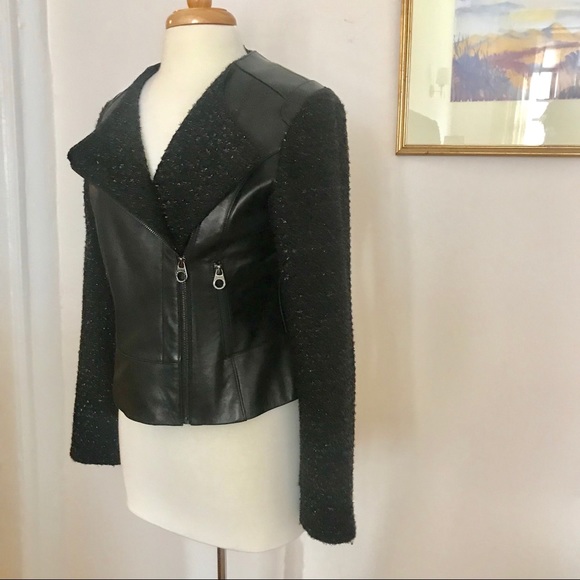 Laundry by Shelli Segal black leather jacket - Picture 3 of 8